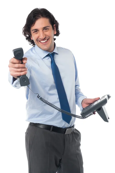 Important business call for you boss !! — Stock Photo, Image