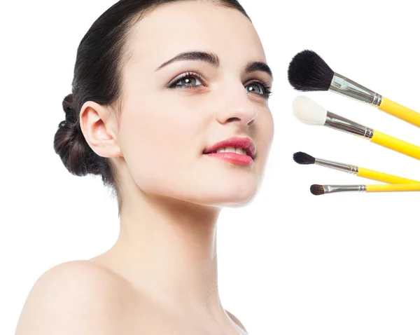 Set of brushes for a better make-over — Stock Photo, Image