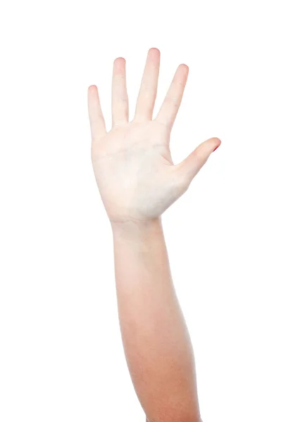 Hand showing number five — Stock Photo, Image