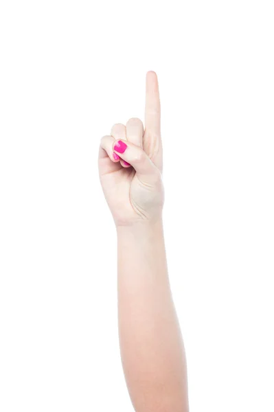 Hand showing number one — Stock Photo, Image