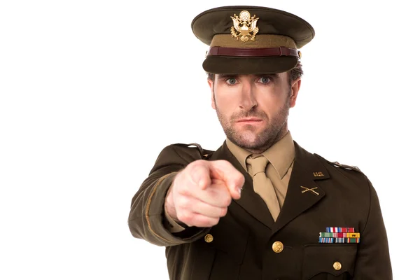 Military serviceman pointing you out — Stock Photo, Image