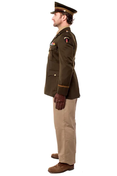 Full length studio of military personnel — Stock Photo, Image