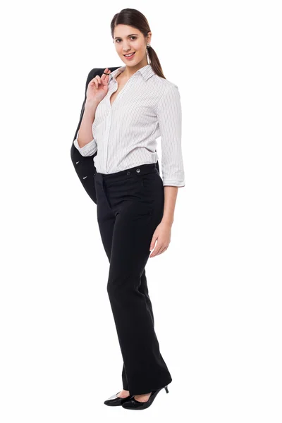 Corporate lady posing confidently — Stock Photo, Image