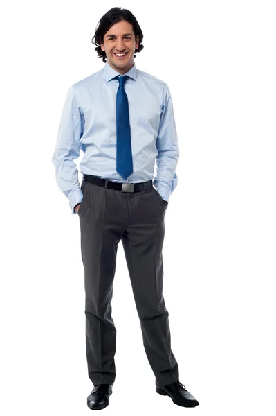 Smiling male manager posing casually — Stock Photo, Image