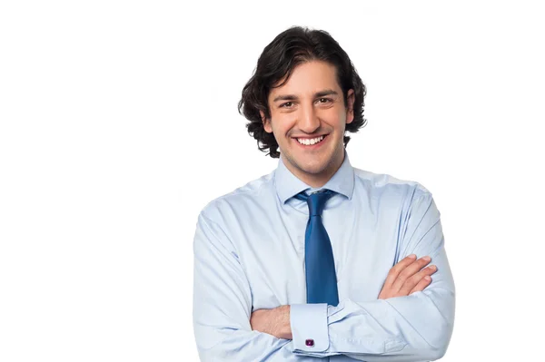 Sorridente giovane dirigente aziendale — Foto Stock