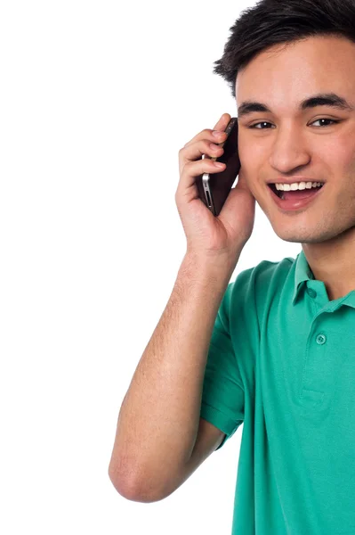 Boy speaking to his girlfriend — Stock Photo, Image