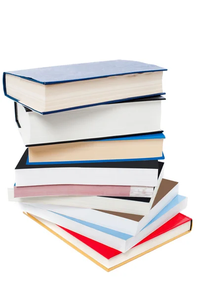 Pile of books arranged like a tower — Stock Photo, Image