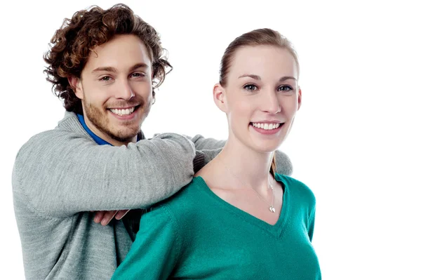 Charming young caucasian couple — Stock Photo, Image