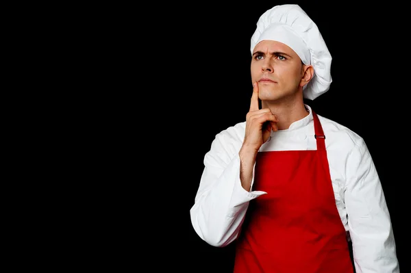 Chef esperto che pensa a qualcosa — Foto Stock