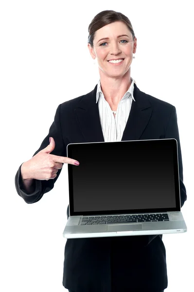 Check out the latest laptop in the market ! — Stock Photo, Image