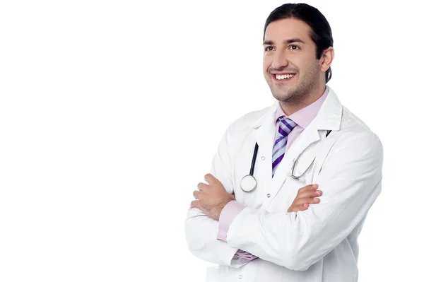 Vertrouwen jonge mannelijke arts — Stockfoto