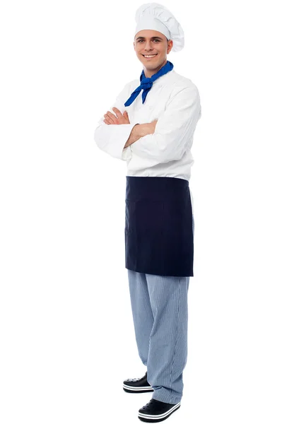 Young smiling confident male chef — Stock Photo, Image