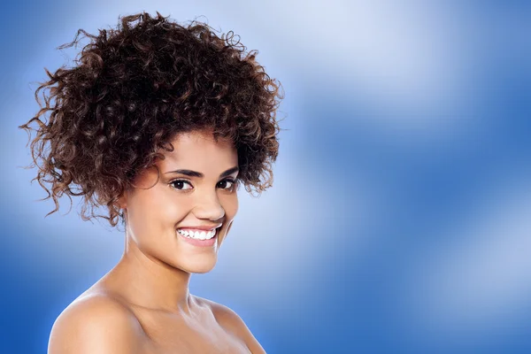 Beauty woman with curly hair — Stock Photo, Image