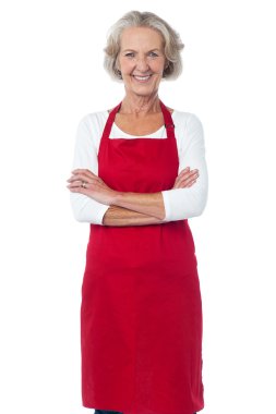 güven ile poz mutlu kıdemli şef