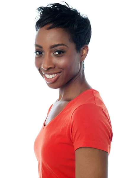 Casual portrait of a smiling lady — Stock Photo, Image