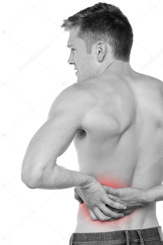 Man having lower back pain