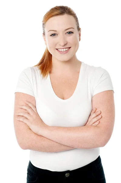 Attractive young woman, studio shot — Stock Photo, Image