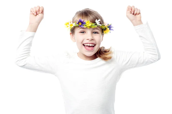 Pretty girl child full of excitement — Stock Photo, Image