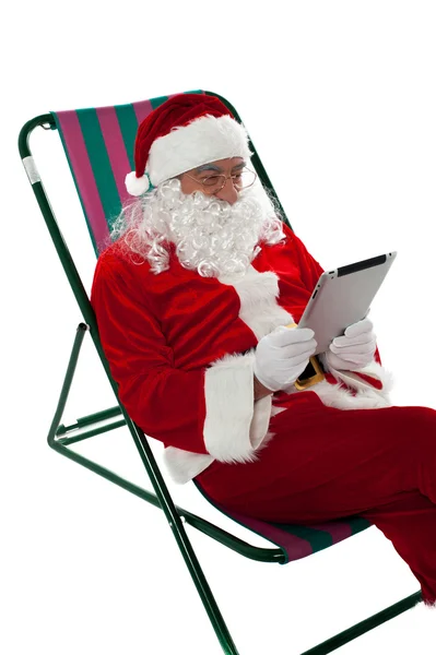 Santa dispositivo tablet operacional — Fotografia de Stock