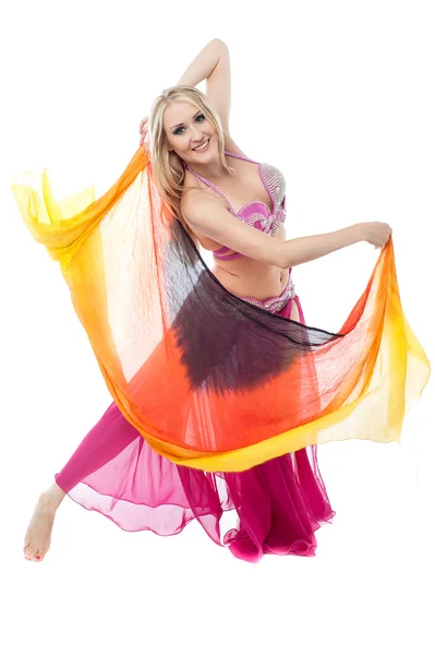 Beautiful sexy woman belly dancer — Stock Photo, Image