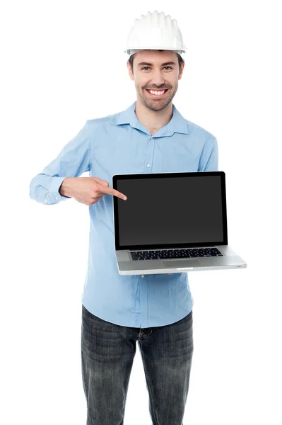 Check out my brand new laptop — Stock Photo, Image