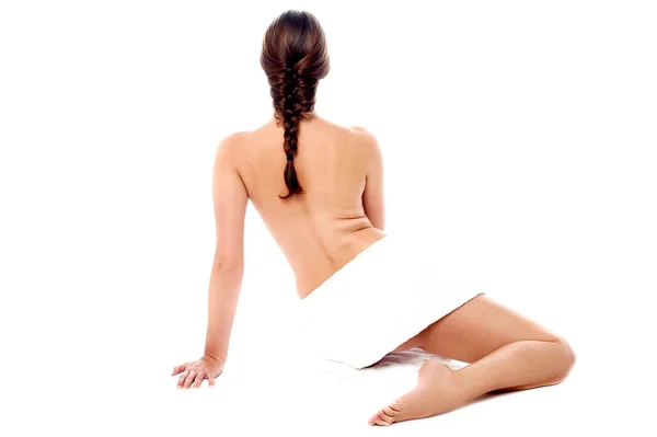 Postura trasera de una mujer desnuda erótica — Foto de Stock