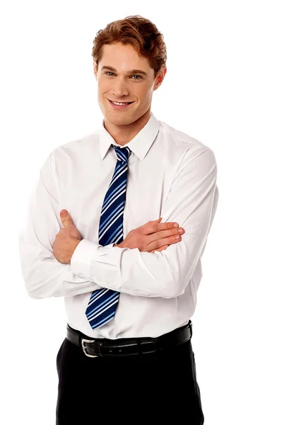 Confident young smiling businessman — Stock Photo, Image