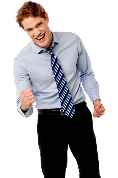 Enthusiastic young business executive — Stock Photo, Image