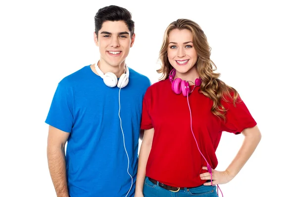 Young musical couple in love — Stock Photo, Image