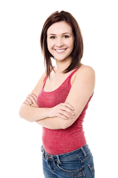 Hermosa joven posando con estilo —  Fotos de Stock