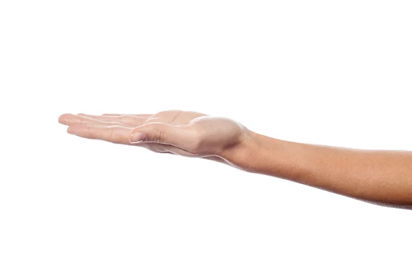 Gesto mão palma aberta da mão masculina — Fotografia de Stock
