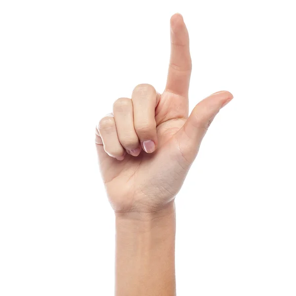 Woman hand in loser gesture — Stock Photo, Image