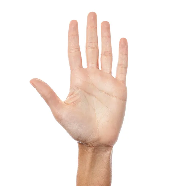 Woman hand showing five count — Stock Photo, Image