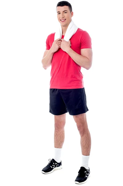 Handsome young male fitness trainer — Stock Photo, Image