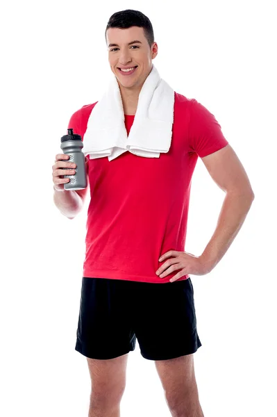 Happy young fitness man — Stock Photo, Image