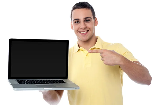 Dies ist mein brandneuer Laptop — Stockfoto