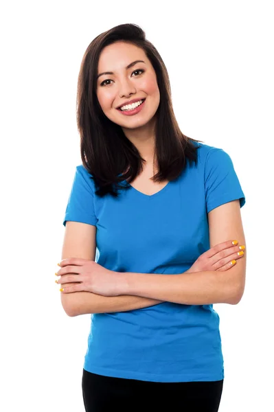 Confident young smiling girl — Stock Photo, Image
