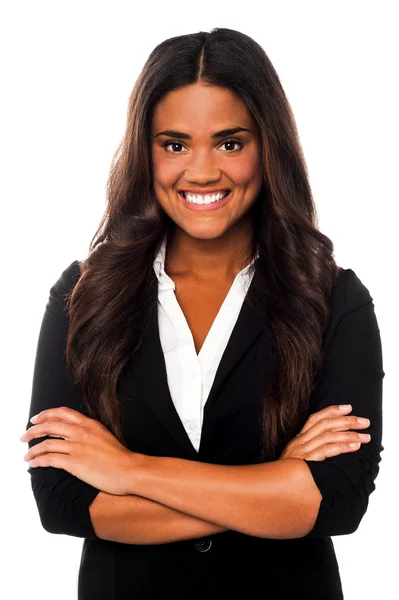 Confident young charming businesswoman — Stock Photo, Image