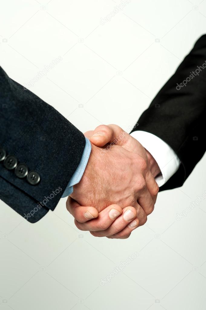 Business people shaking hands