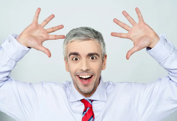 Successful excited male executive — Stock Photo, Image