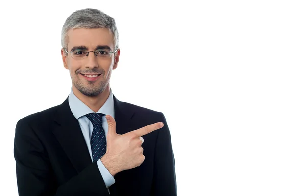 Businessman pointing at something — Stock Photo, Image