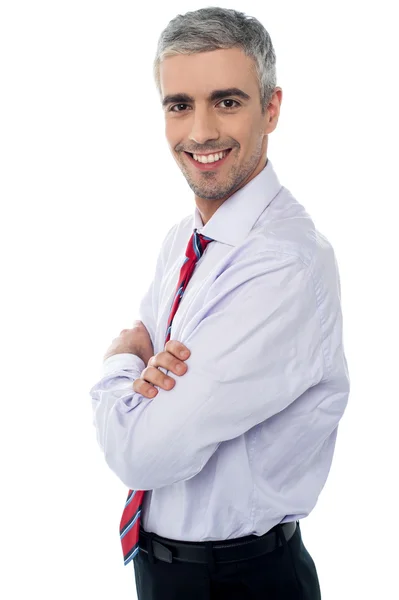 Sonriente hombre de negocios de mediana edad — Foto de Stock