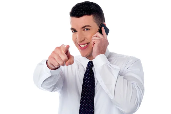 Businessman attending an important call — Stock Photo, Image