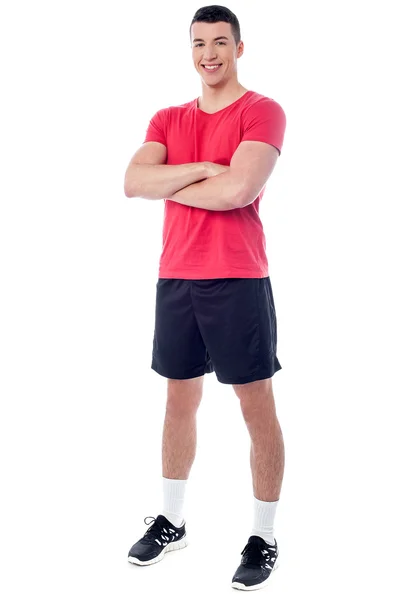 Smiling young fitness trainer — Stock Photo, Image