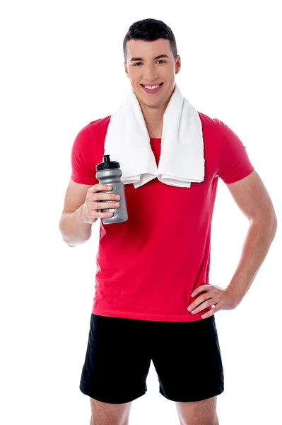 Happy young fitness man — Stock Photo, Image
