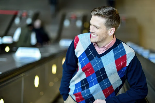 Casual man posing at outdoor — Stock Photo, Image