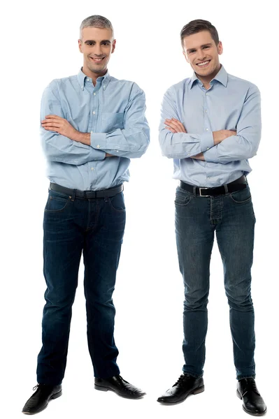 Casual young smiling men posing — Stock Photo, Image