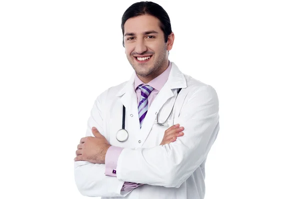 Confident young male doctor — Stock Photo, Image