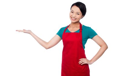 kadın Şef teşvik fırın ürün