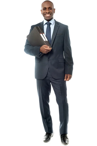 Businessman with folder — Stock Photo, Image